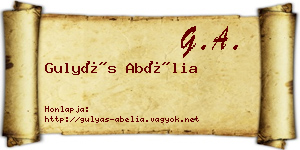 Gulyás Abélia névjegykártya